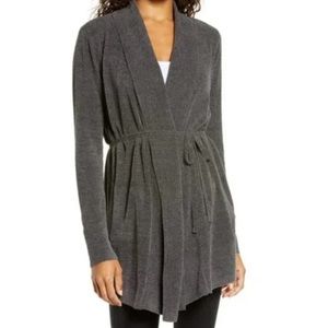 Barefoot Dreams CozyChicUltra Lite Fuzzy RobeWomen’s Size Medium Charcoal